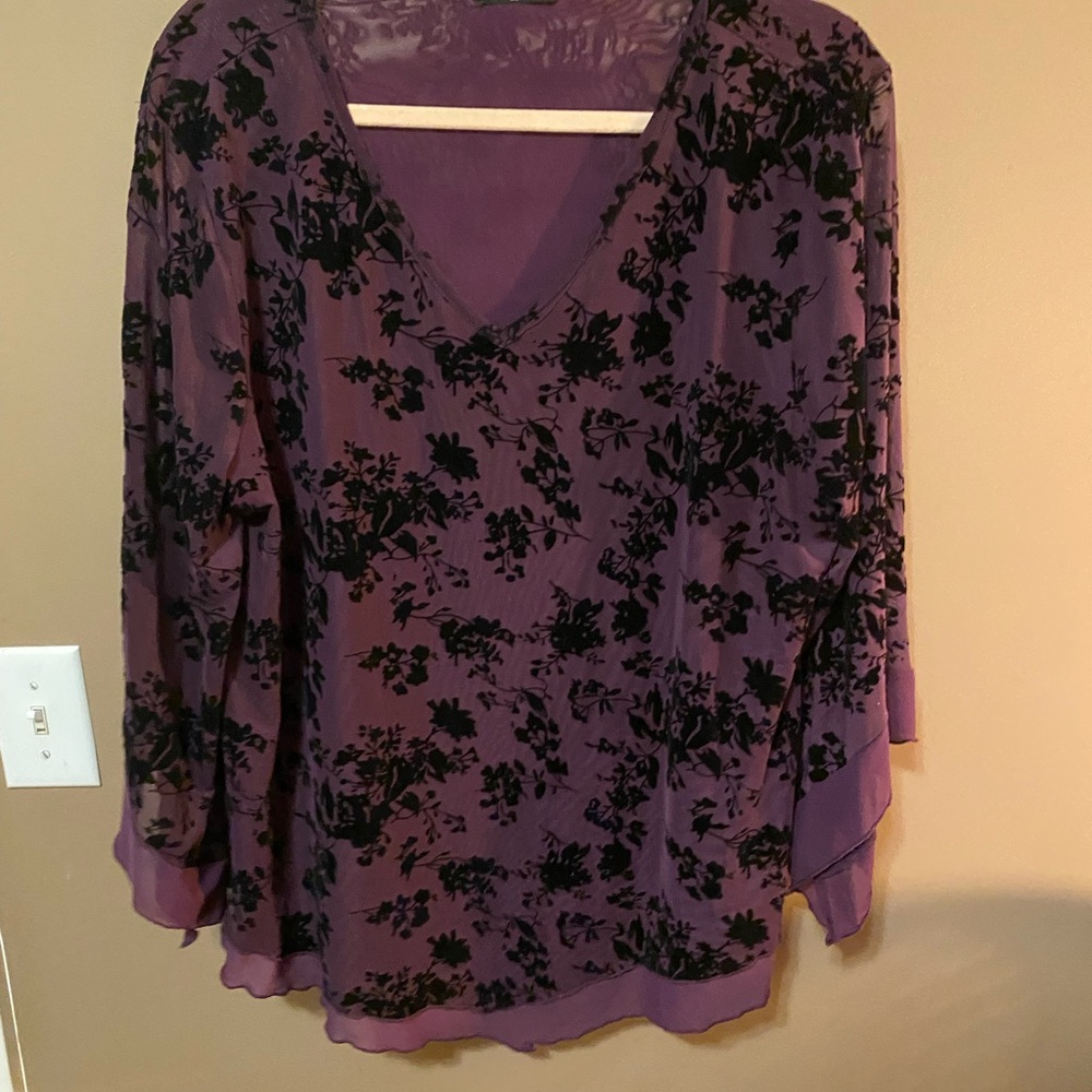 Gorgeous Purple Floral Blouse